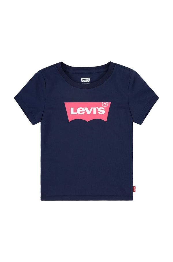 Levi's Otroška kratka majica Levi's mornarsko modra barva