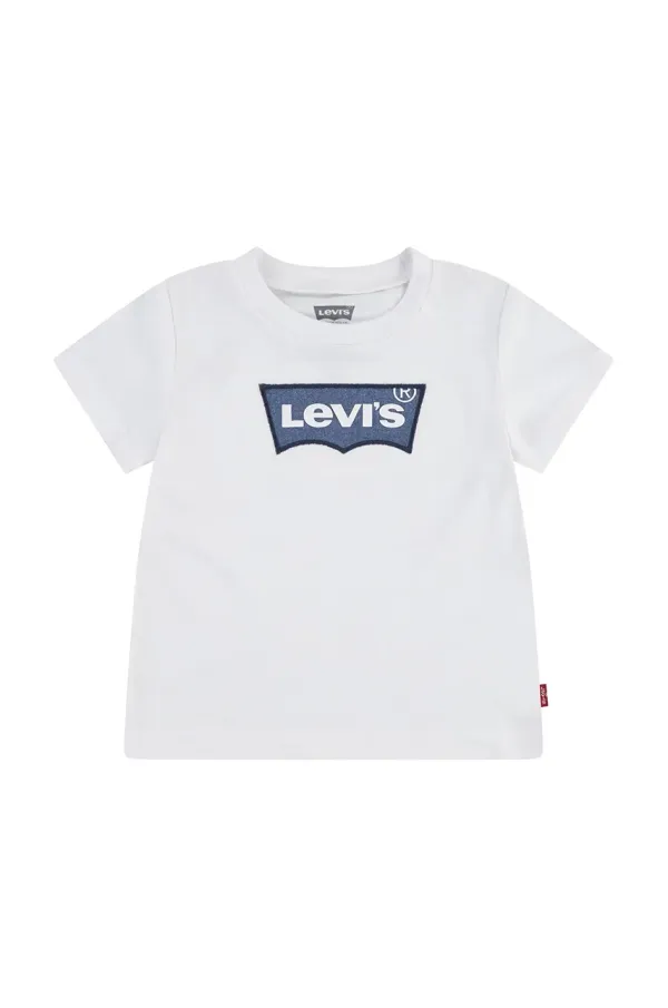 Levi's Otroška kratka majica Levi's MY FIRST BATWING TEE bela barva, 6EM318