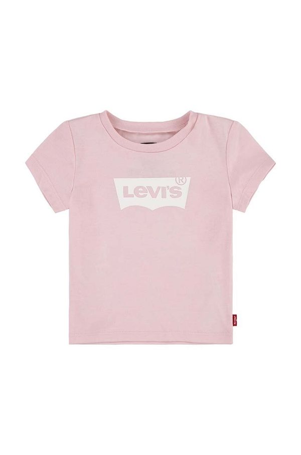 Levi's Otroška kratka majica Levi's roza barva