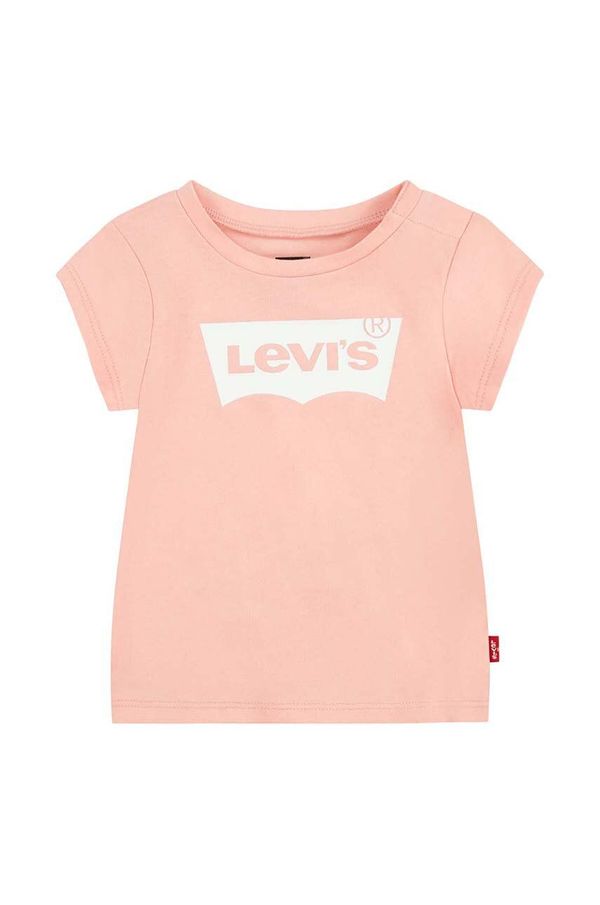 Levi's Otroška kratka majica Levi's roza barva