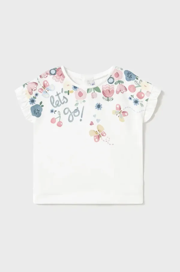 Mayoral Otroška kratka majica Mayoral bela barva, 1048