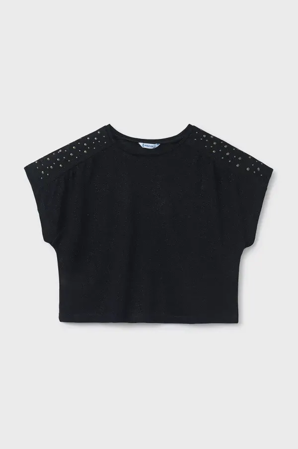 Mayoral Otroška kratka majica Mayoral črna barva, 6023