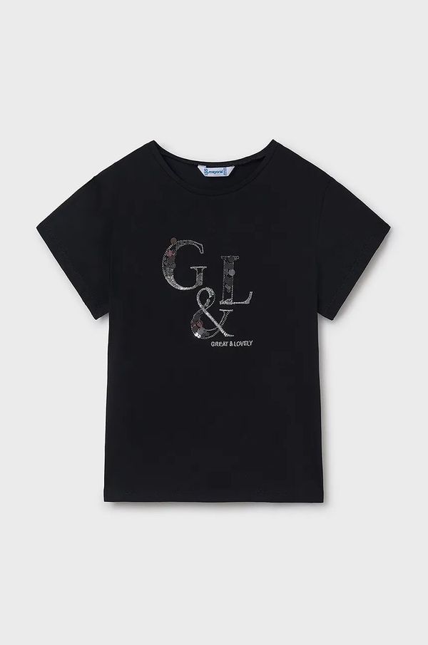 Mayoral Otroška kratka majica Mayoral črna barva, 854