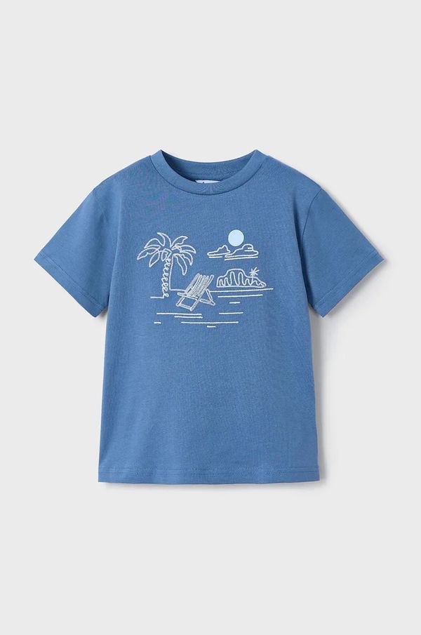 Mayoral Otroška kratka majica Mayoral mornarsko modra barva, 3026