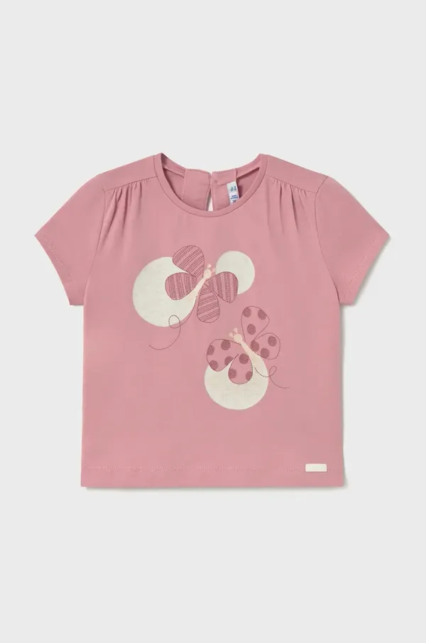 Mayoral Otroška kratka majica Mayoral roza barva, 1043