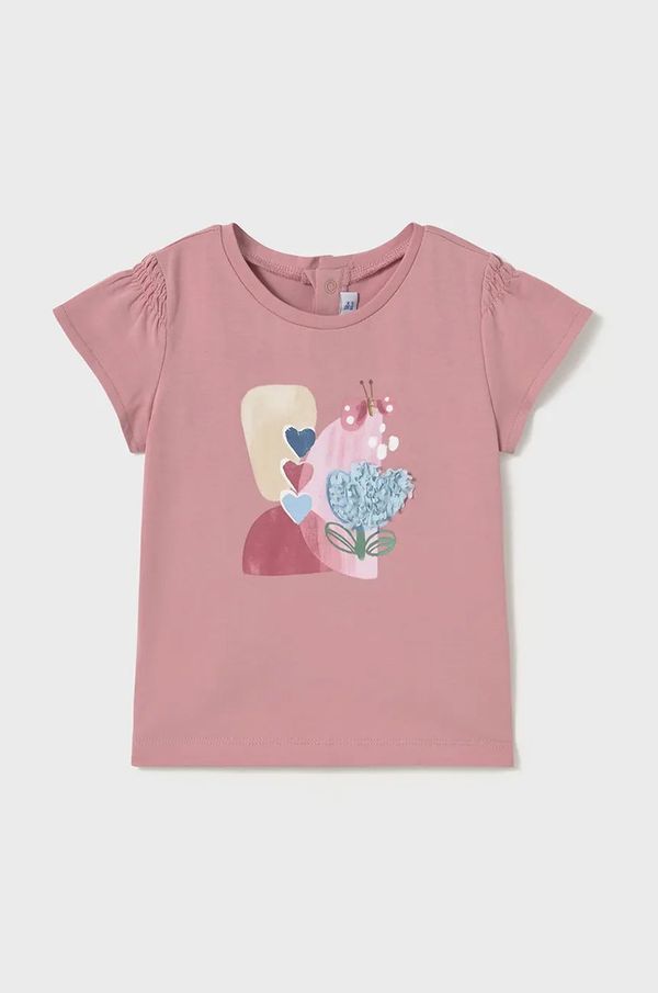 Mayoral Otroška kratka majica Mayoral roza barva, 1049