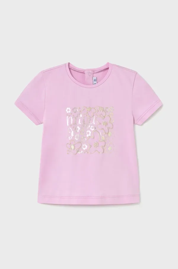 Mayoral Otroška kratka majica Mayoral roza barva, 105
