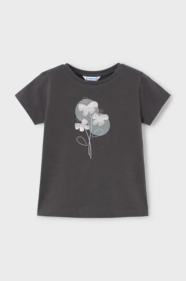 Mayoral Otroška kratka majica Mayoral siva barva, 174
