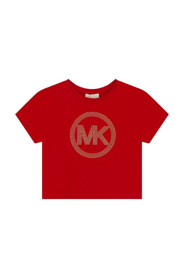 Michael Kors Otroška kratka majica Michael Kors rdeča barva