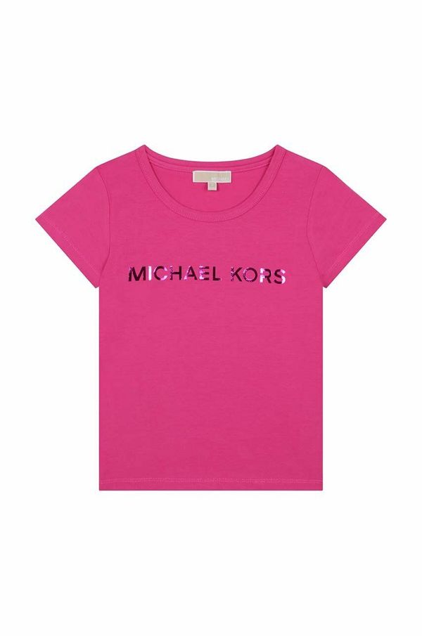 Michael Kors Otroška kratka majica Michael Kors vijolična barva