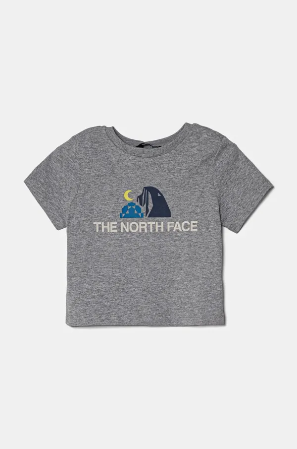 The North Face Otroška kratka majica The North Face KID GRAPHIC S/S TEE siva barva, NF0A8AXEDYX1