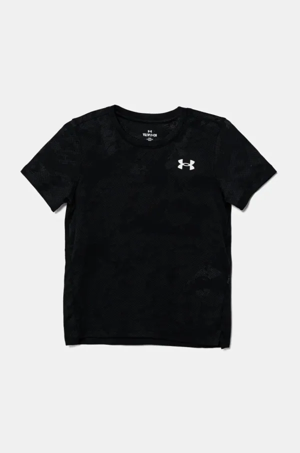 Under Armour Otroška kratka majica Under Armour Tech Vent Jcqrd SS črna barva, 1390019
