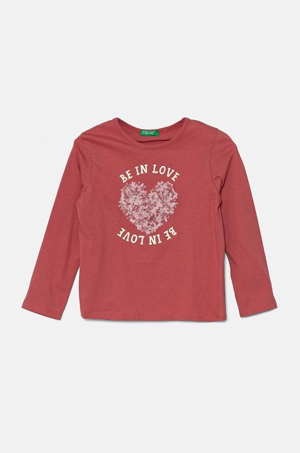 United Colors of Benetton Otroška kratka majica United Colors of Benetton roza barva, 3I1XG10FG