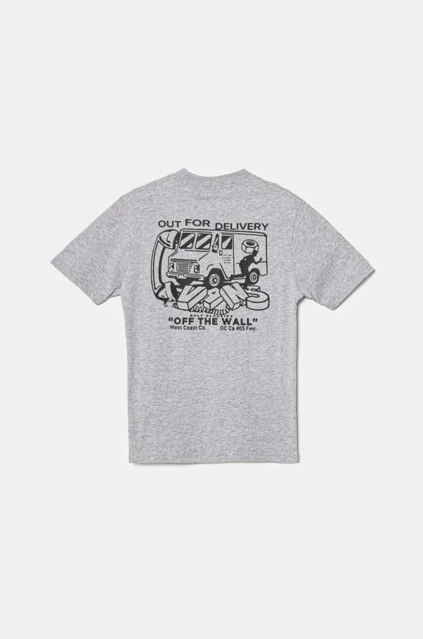 Vans Otroška kratka majica Vans Next Stop siva barva, VN000MK3ATH1