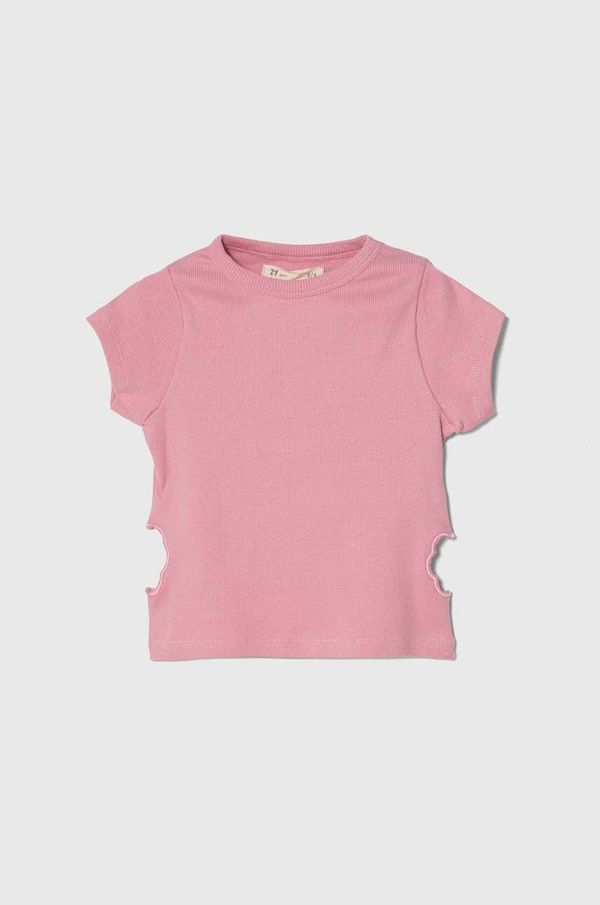 Zippy Otroška kratka majica zippy roza barva