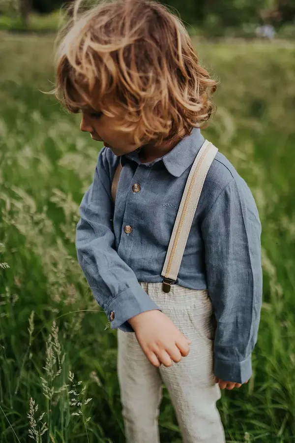 Donsje Otroška lanena srajca Donsje Leom Linen Shirt