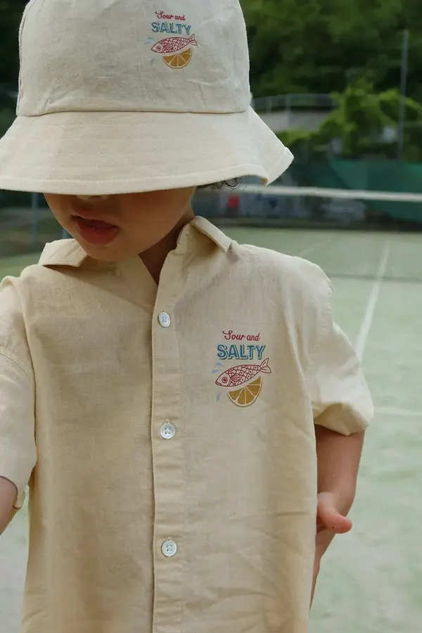 Konges Sløjd Otroška lanena srajca Konges Sløjd FRANZEN SS LINEN SHIRT