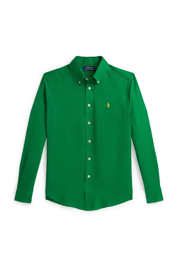 Polo Ralph Lauren Otroška lanena srajca Polo Ralph Lauren