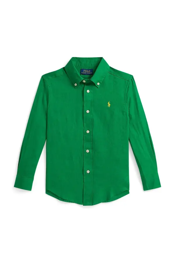 Polo Ralph Lauren Otroška lanena srajca Polo Ralph Lauren