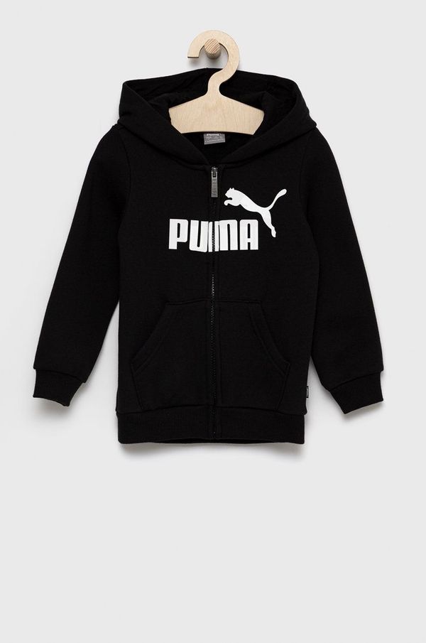 Puma Otroška mikica Puma črna barva,