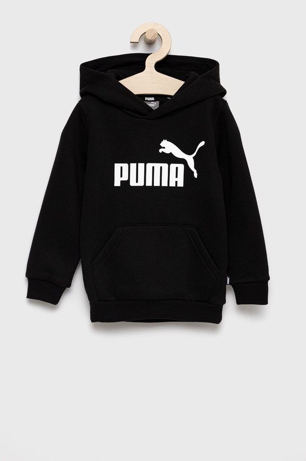 Puma Otroška mikica Puma črna barva,