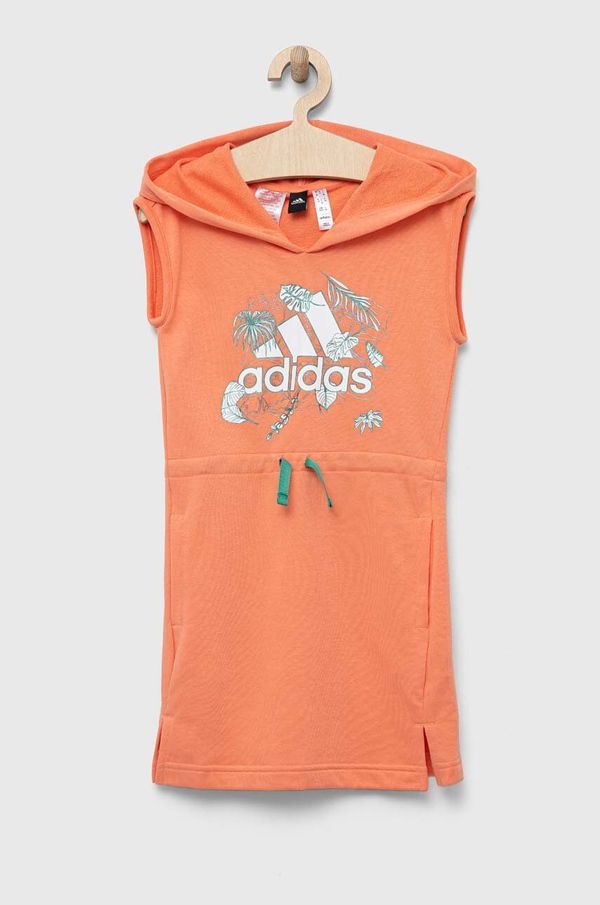 adidas Otroška obleka adidas G SUM oranžna barva