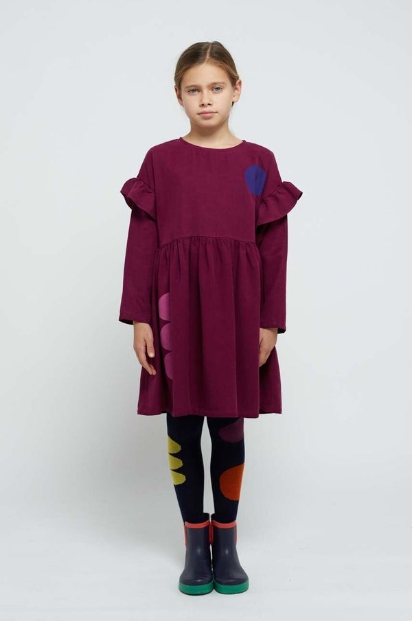 Bobo Choses Otroška obleka Bobo Choses vijolična barva