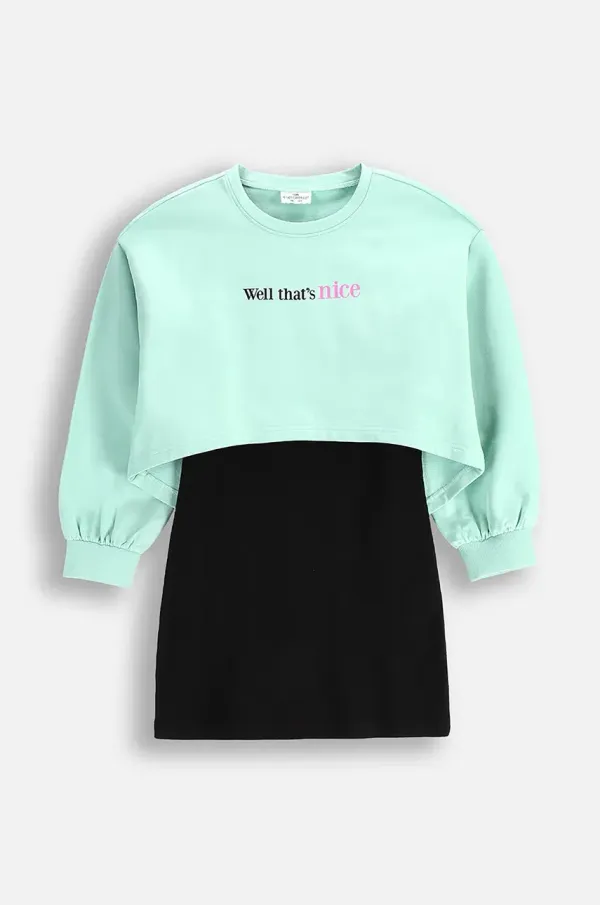 Coccodrillo Otroška obleka Coccodrillo črna barva, COSMIC GIRL JUNIOR