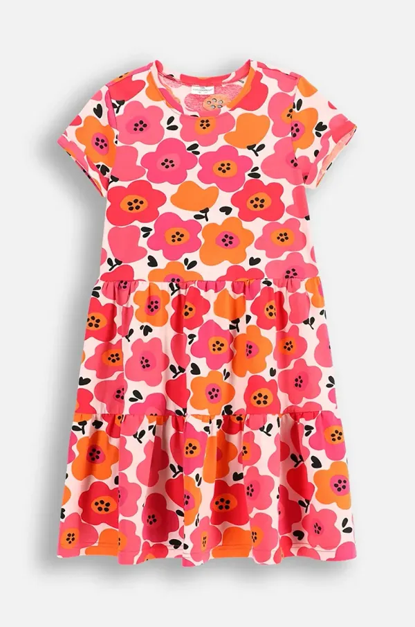 Coccodrillo Otroška obleka Coccodrillo roza barva, EVERYDAY GIRL