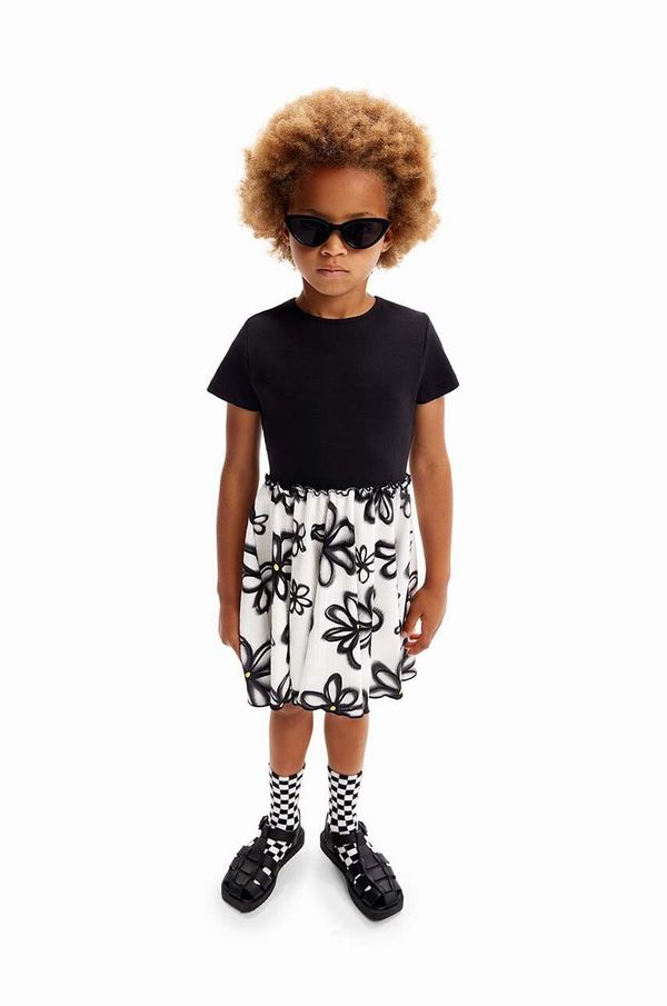 Desigual Otroška obleka Desigual črna barva