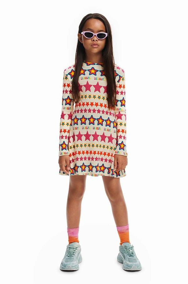 Desigual Otroška obleka Desigual roza barva, 24WGVK04