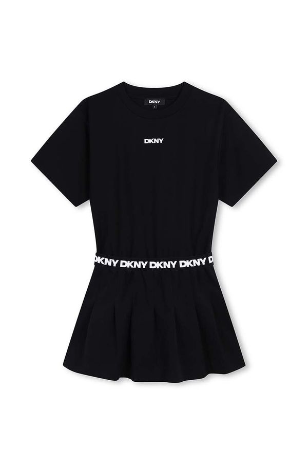 DKNY Otroška obleka Dkny črna barva, D62018