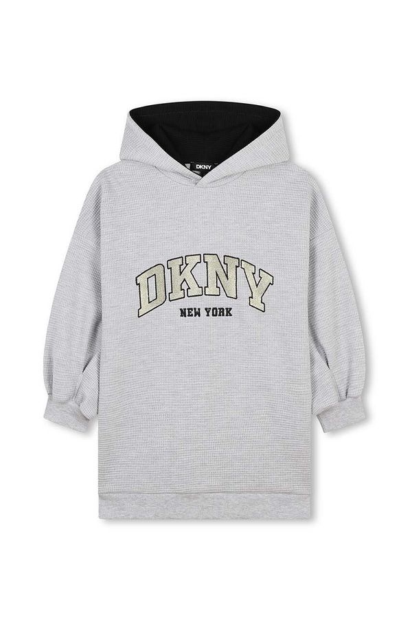 DKNY Otroška obleka Dkny siva barva, D60264