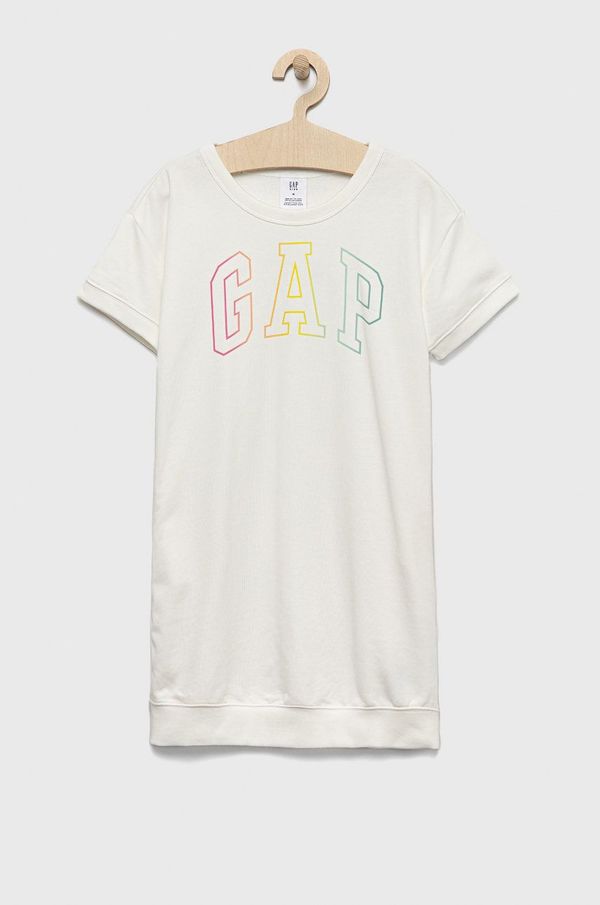 Gap Otroška obleka GAP bela barva,