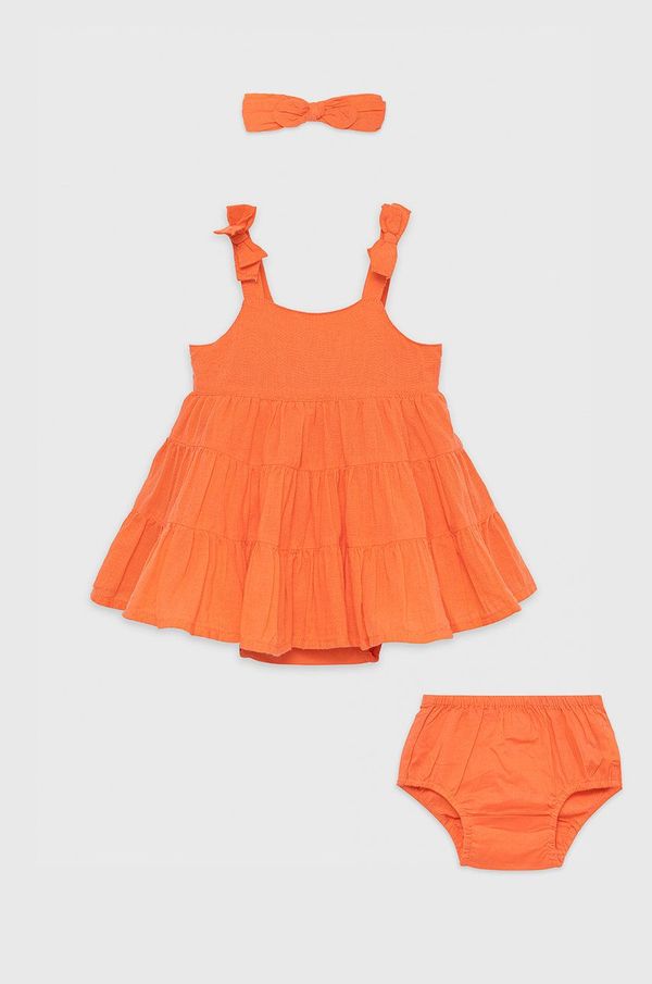 Gap Otroška obleka GAP oranžna barva,