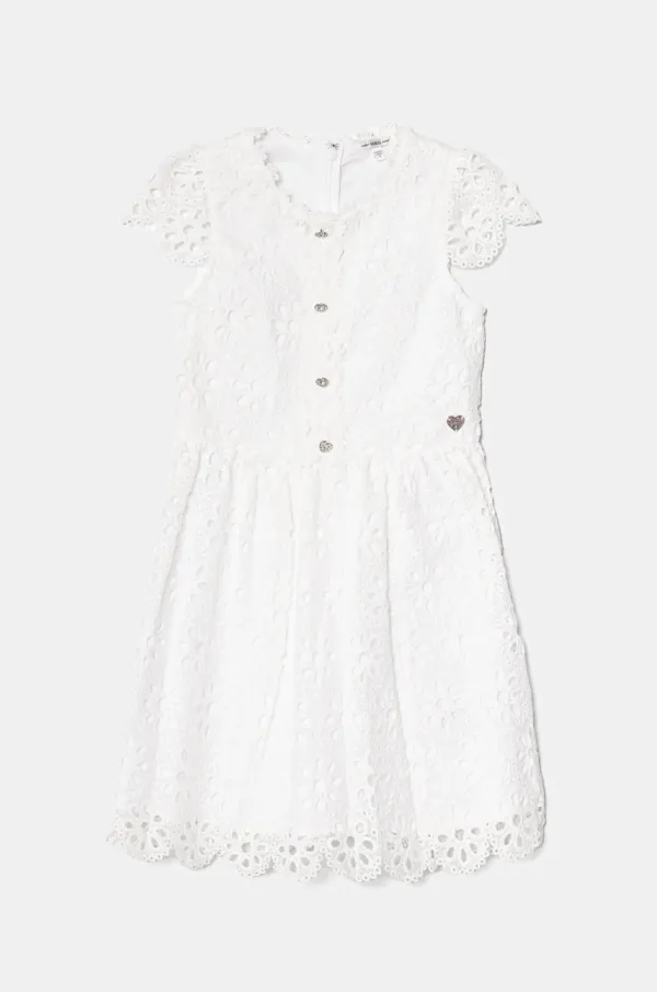 Guess Otroška obleka Guess bela barva, J5RK10 WGWR0