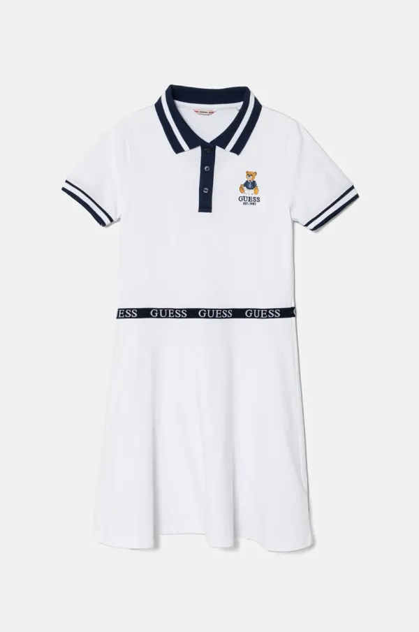 Guess Otroška obleka Guess bela barva, J5RK30 K7O64