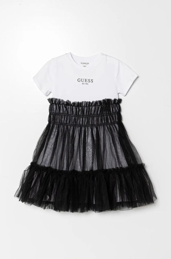 Guess Otroška obleka Guess črna barva, J5RK18 K6YW0