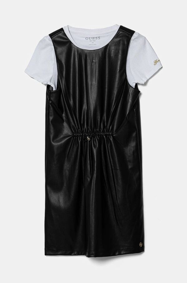 Guess Otroška obleka Guess črna barva, J5RK34 K8GF0