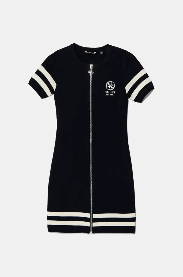 Guess Otroška obleka Guess mornarsko modra barva, J5RK49 ZZ04U