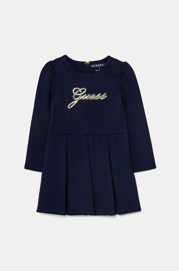 Guess Otroška obleka Guess mornarsko modra barva, K4BK00 KAUH0