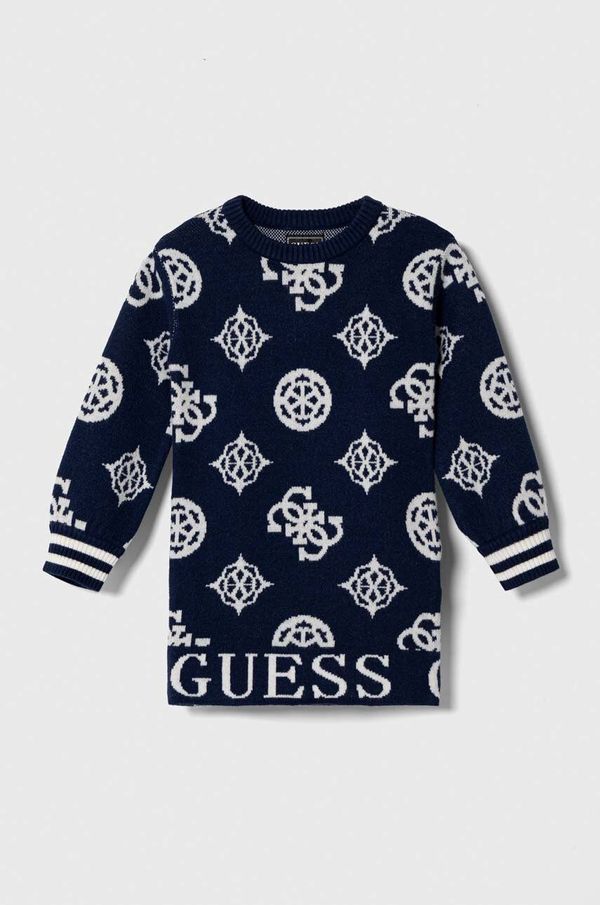 Guess Otroška obleka Guess mornarsko modra barva