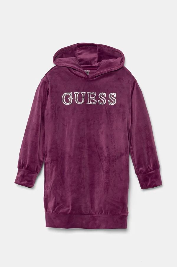 Guess Otroška obleka Guess vijolična barva, J4BK27 KBXI2