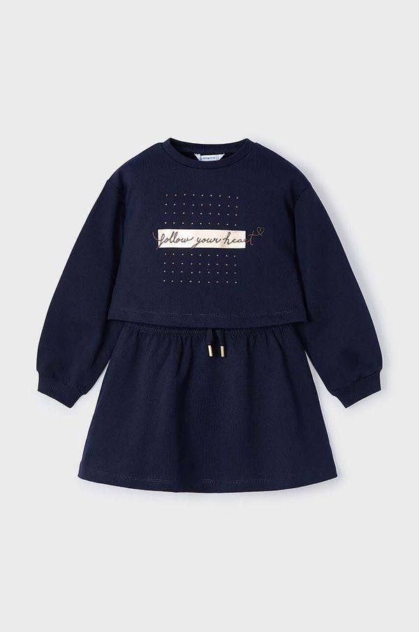 Mayoral Otroška obleka in Majica Mayoral mornarsko modra barva, 4927