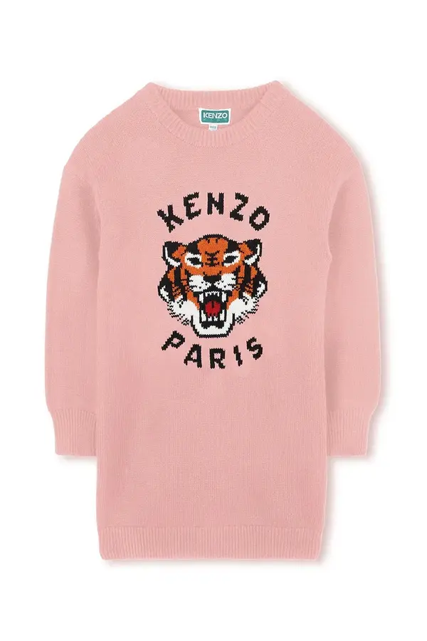 Kenzo kids Otroška obleka iz volnene mešanice Kenzo Kids