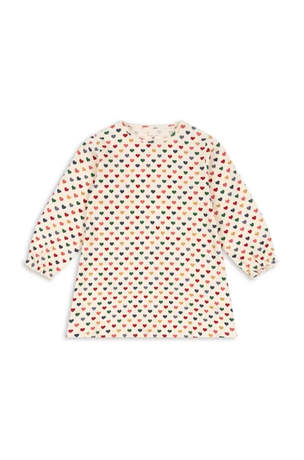 Konges Sløjd Otroška obleka Konges Sløjd CHLEO DRESS OCS bež barva, KS102455