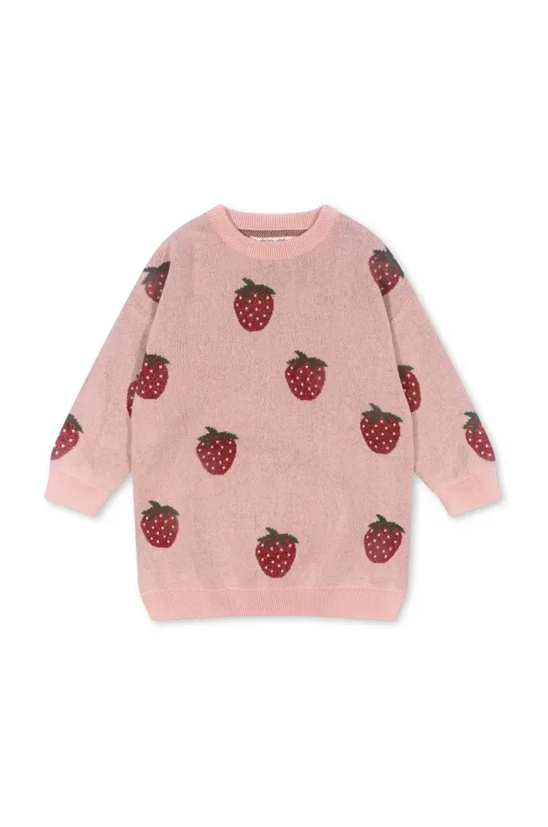 Konges Sløjd Otroška obleka Konges Sløjd LAPIS LUREX KNIT DRESS roza barva, KS102262