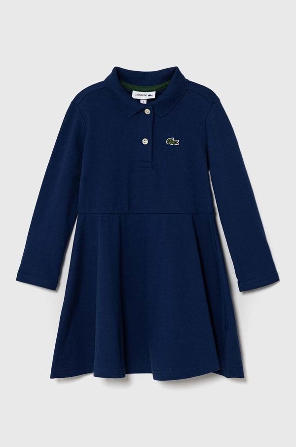 Lacoste Otroška obleka Lacoste mornarsko modra barva