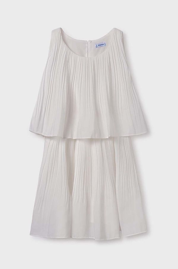 Mayoral Otroška obleka Mayoral bež barva