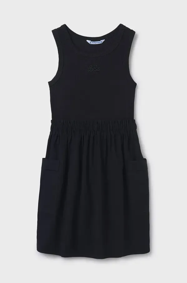 Mayoral Otroška obleka Mayoral črna barva, 6980